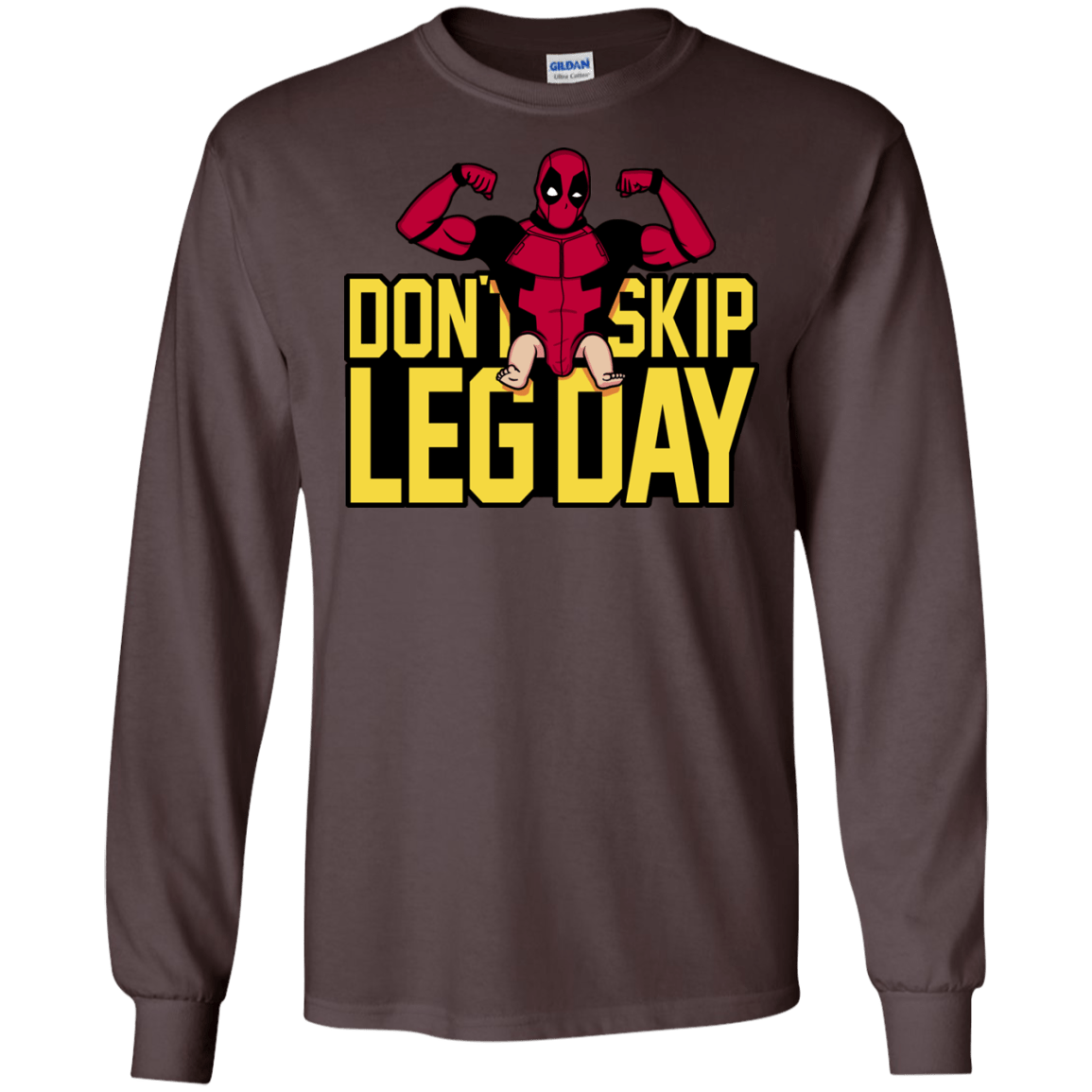 T-Shirts Dark Chocolate / S Dont Skip Leg Day Men's Long Sleeve T-Shirt