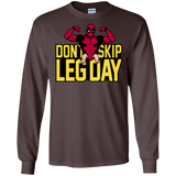 T-Shirts Dark Chocolate / S Dont Skip Leg Day Men's Long Sleeve T-Shirt