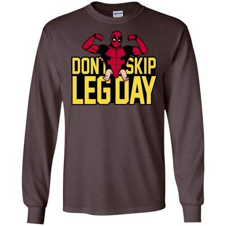 T-Shirts Dark Chocolate / S Dont Skip Leg Day Men's Long Sleeve T-Shirt