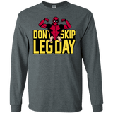 T-Shirts Dark Heather / S Dont Skip Leg Day Men's Long Sleeve T-Shirt