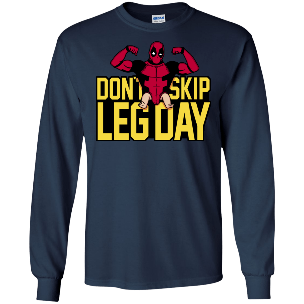 T-Shirts Navy / S Dont Skip Leg Day Men's Long Sleeve T-Shirt