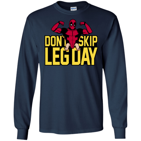 T-Shirts Navy / S Dont Skip Leg Day Men's Long Sleeve T-Shirt