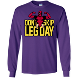 T-Shirts Purple / S Dont Skip Leg Day Men's Long Sleeve T-Shirt