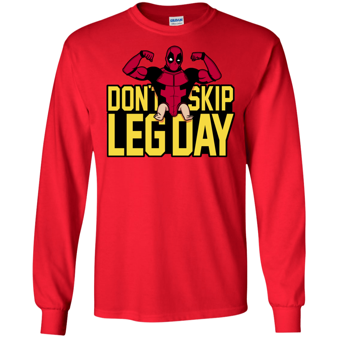 T-Shirts Red / S Dont Skip Leg Day Men's Long Sleeve T-Shirt