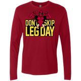 T-Shirts Cardinal / S Dont Skip Leg Day Men's Premium Long Sleeve