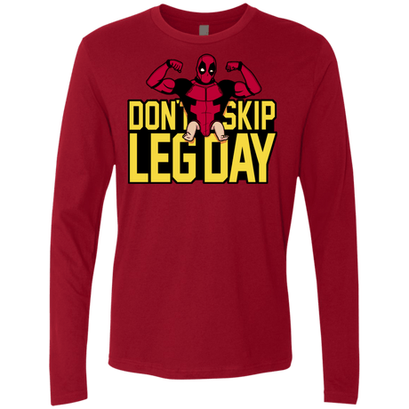T-Shirts Cardinal / S Dont Skip Leg Day Men's Premium Long Sleeve