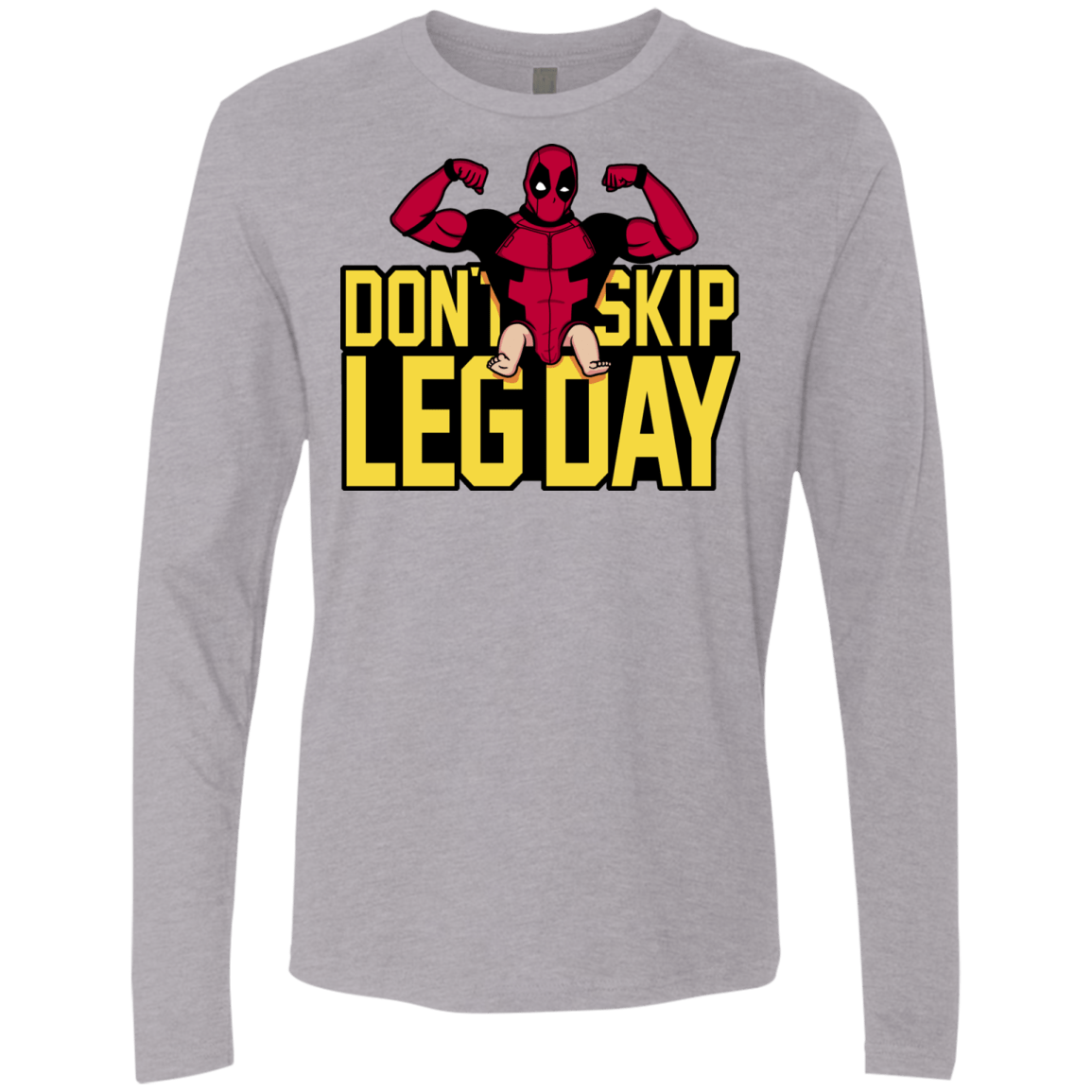 T-Shirts Heather Grey / S Dont Skip Leg Day Men's Premium Long Sleeve