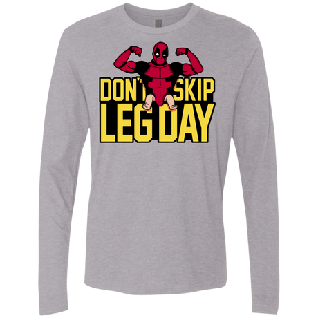 T-Shirts Heather Grey / S Dont Skip Leg Day Men's Premium Long Sleeve