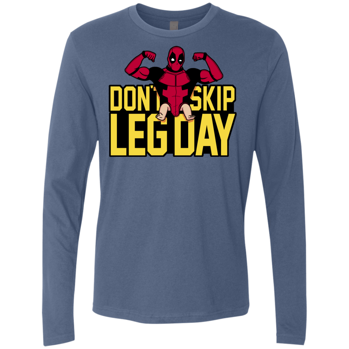T-Shirts Indigo / S Dont Skip Leg Day Men's Premium Long Sleeve