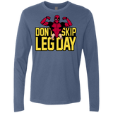 T-Shirts Indigo / S Dont Skip Leg Day Men's Premium Long Sleeve