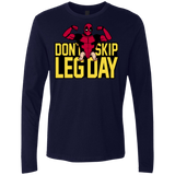 T-Shirts Midnight Navy / S Dont Skip Leg Day Men's Premium Long Sleeve