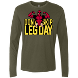 T-Shirts Military Green / S Dont Skip Leg Day Men's Premium Long Sleeve