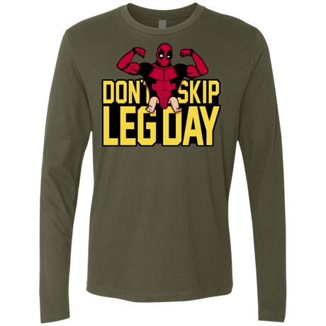 T-Shirts Military Green / S Dont Skip Leg Day Men's Premium Long Sleeve