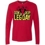 T-Shirts Red / S Dont Skip Leg Day Men's Premium Long Sleeve