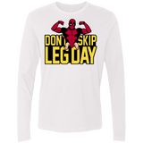 T-Shirts White / S Dont Skip Leg Day Men's Premium Long Sleeve