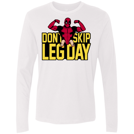 T-Shirts White / S Dont Skip Leg Day Men's Premium Long Sleeve