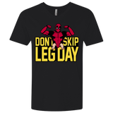 T-Shirts Black / X-Small Dont Skip Leg Day Men's Premium V-Neck
