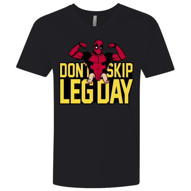 T-Shirts Black / X-Small Dont Skip Leg Day Men's Premium V-Neck