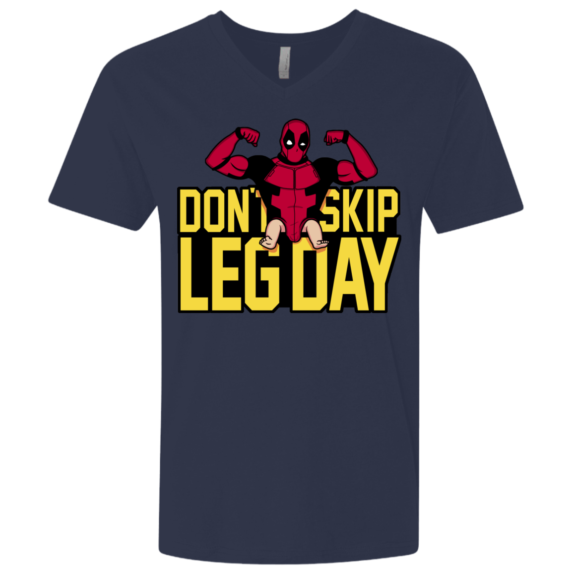 T-Shirts Midnight Navy / X-Small Dont Skip Leg Day Men's Premium V-Neck