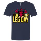 T-Shirts Midnight Navy / X-Small Dont Skip Leg Day Men's Premium V-Neck