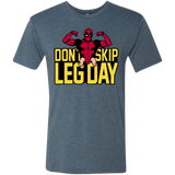 T-Shirts Indigo / S Dont Skip Leg Day Men's Triblend T-Shirt