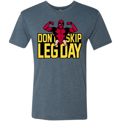 T-Shirts Indigo / S Dont Skip Leg Day Men's Triblend T-Shirt