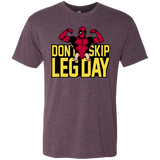 T-Shirts Vintage Purple / S Dont Skip Leg Day Men's Triblend T-Shirt