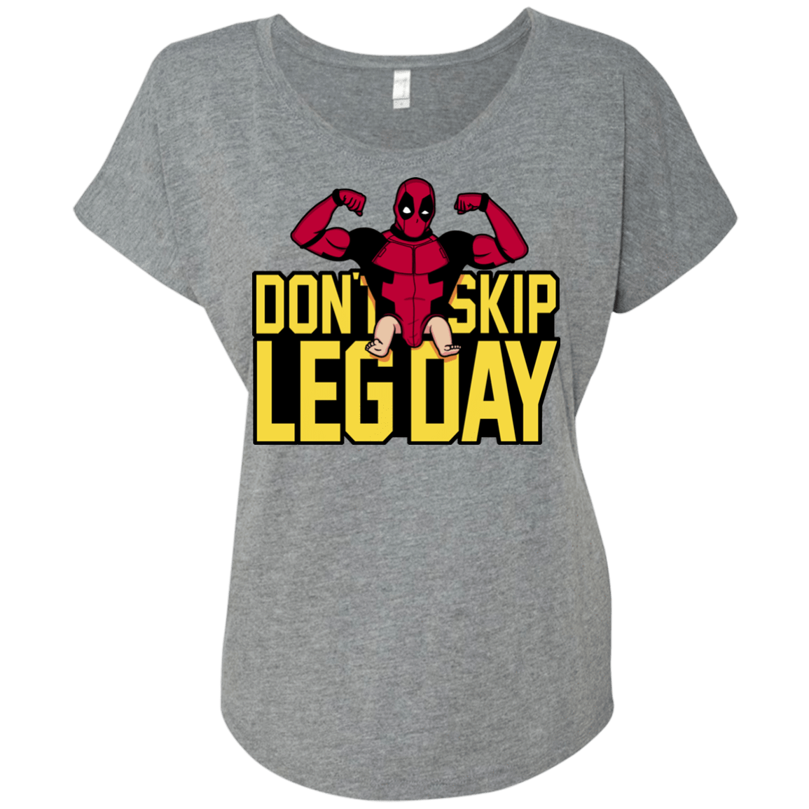 T-Shirts Premium Heather / X-Small Dont Skip Leg Day Triblend Dolman Sleeve