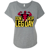 T-Shirts Premium Heather / X-Small Dont Skip Leg Day Triblend Dolman Sleeve
