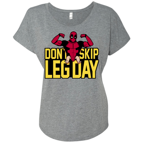 T-Shirts Premium Heather / X-Small Dont Skip Leg Day Triblend Dolman Sleeve