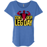 T-Shirts Vintage Royal / X-Small Dont Skip Leg Day Triblend Dolman Sleeve