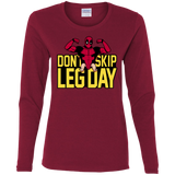 T-Shirts Cardinal / S Dont Skip Leg Day Women's Long Sleeve T-Shirt