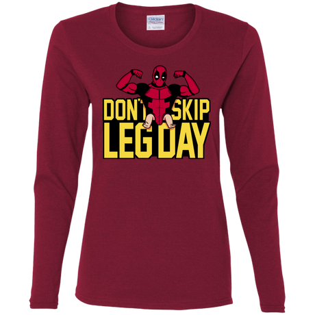 T-Shirts Cardinal / S Dont Skip Leg Day Women's Long Sleeve T-Shirt