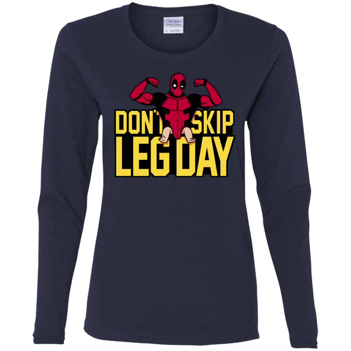 T-Shirts Navy / S Dont Skip Leg Day Women's Long Sleeve T-Shirt
