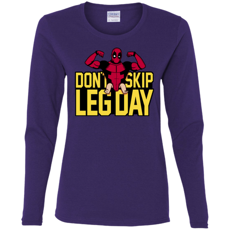 T-Shirts Purple / S Dont Skip Leg Day Women's Long Sleeve T-Shirt