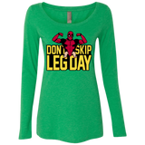 T-Shirts Envy / S Dont Skip Leg Day Women's Triblend Long Sleeve Shirt