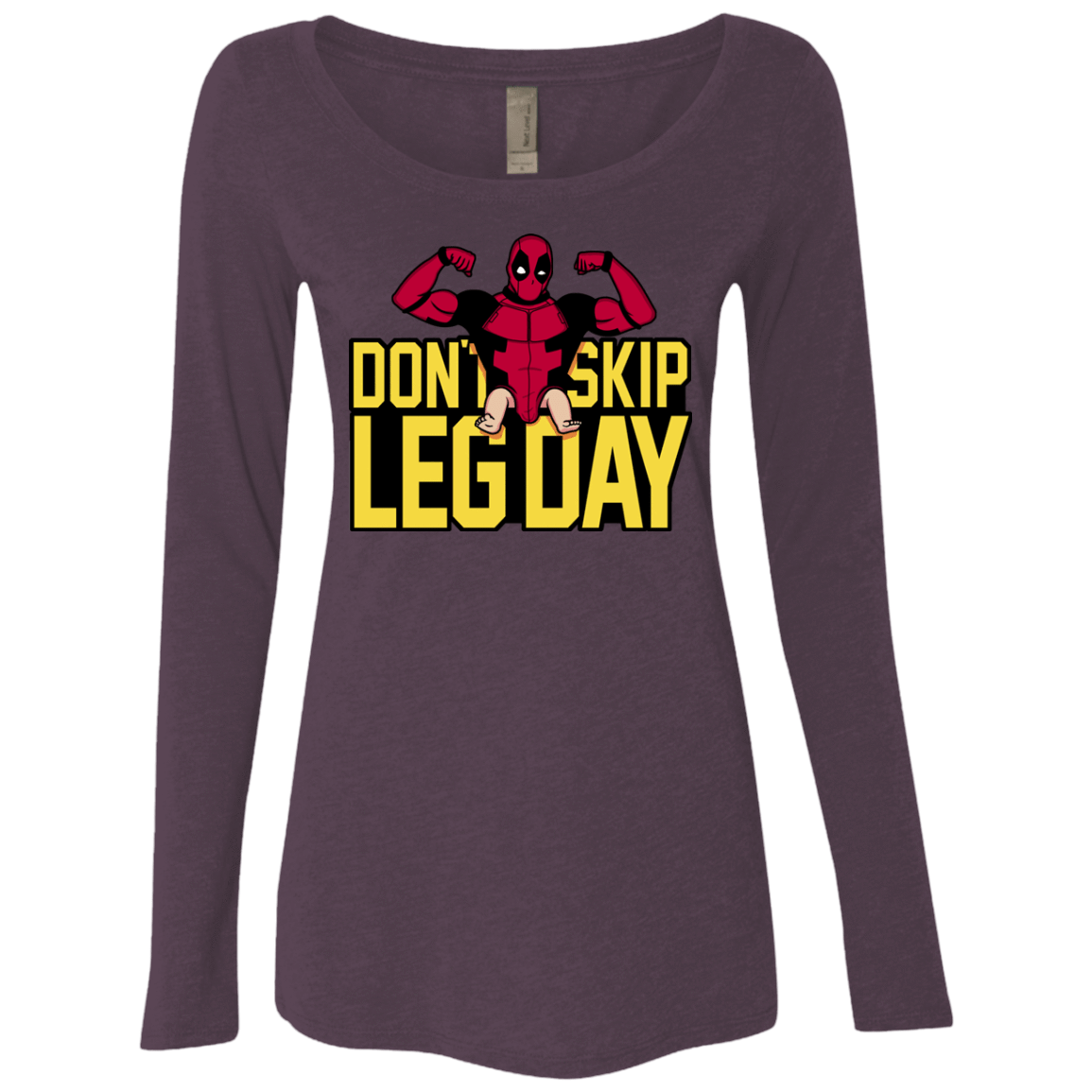 T-Shirts Vintage Purple / S Dont Skip Leg Day Women's Triblend Long Sleeve Shirt
