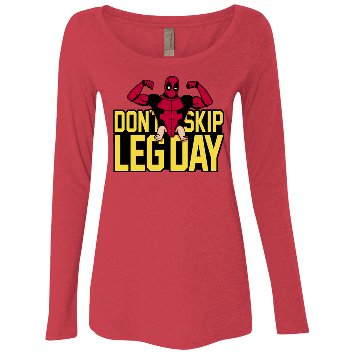 T-Shirts Vintage Red / S Dont Skip Leg Day Women's Triblend Long Sleeve Shirt