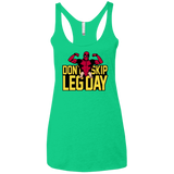 T-Shirts Envy / X-Small Dont Skip Leg Day Women's Triblend Racerback Tank