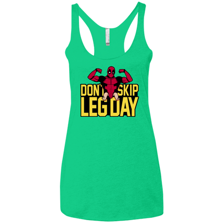 T-Shirts Envy / X-Small Dont Skip Leg Day Women's Triblend Racerback Tank