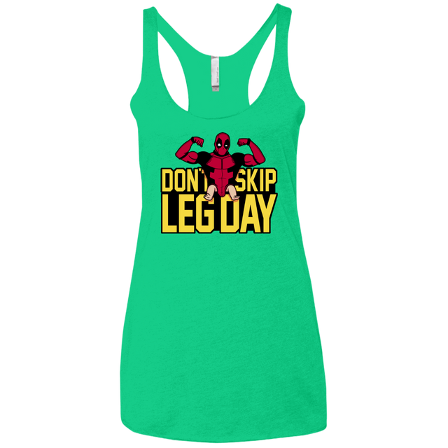 T-Shirts Envy / X-Small Dont Skip Leg Day Women's Triblend Racerback Tank
