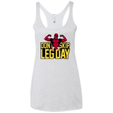 T-Shirts Heather White / X-Small Dont Skip Leg Day Women's Triblend Racerback Tank