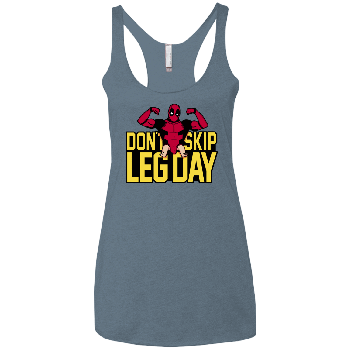 T-Shirts Indigo / X-Small Dont Skip Leg Day Women's Triblend Racerback Tank