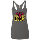 T-Shirts Premium Heather / X-Small Dont Skip Leg Day Women's Triblend Racerback Tank