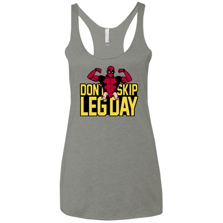 T-Shirts Venetian Grey / X-Small Dont Skip Leg Day Women's Triblend Racerback Tank