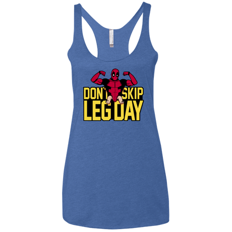 T-Shirts Vintage Royal / X-Small Dont Skip Leg Day Women's Triblend Racerback Tank