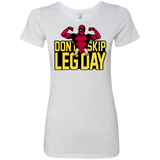 T-Shirts Heather White / S Dont Skip Leg Day Women's Triblend T-Shirt