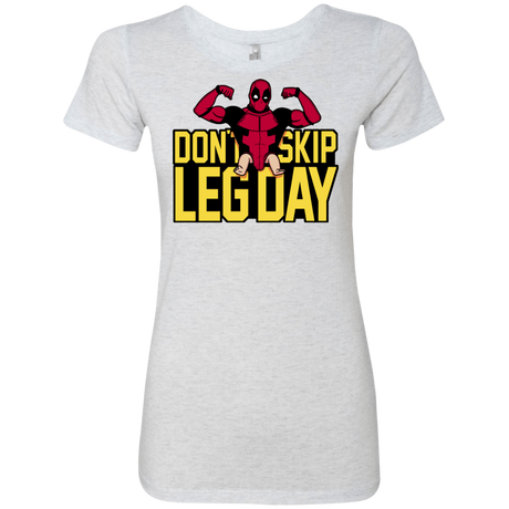 T-Shirts Heather White / S Dont Skip Leg Day Women's Triblend T-Shirt