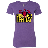 T-Shirts Purple Rush / S Dont Skip Leg Day Women's Triblend T-Shirt