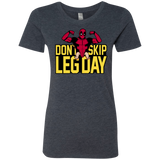 T-Shirts Vintage Navy / S Dont Skip Leg Day Women's Triblend T-Shirt